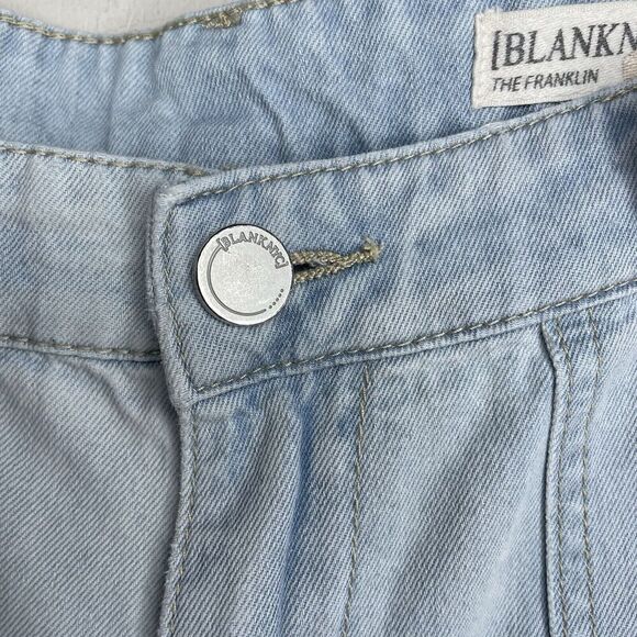 BLANKNYC Call My Name Jeans Women 28 Slouchy Cargo Raw Hem Light Wash Franklin - Picture 7 of 16